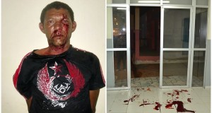 MASSAPÊ: Homem quebra porta do posto do Bradesco e sai ferido
